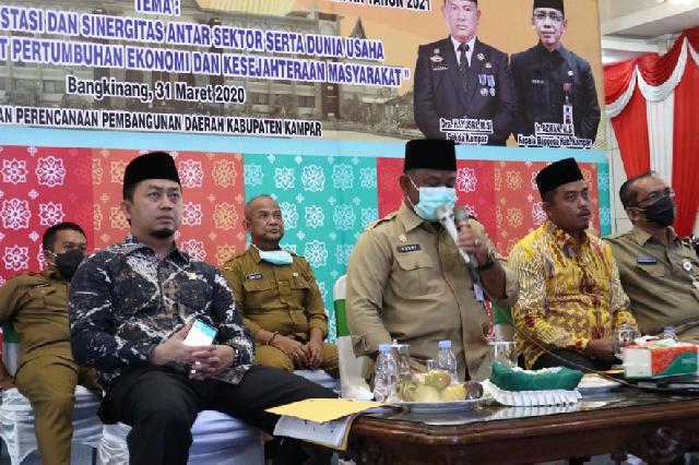 Pertama di Riau Kampar Lakukan Musrenbang RKPD 2021 Melalui Live Streaming