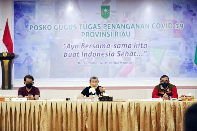 Pemprov Gelar Rapat Persiapan Sebelum Pemberlakuan PSBB se-Riau