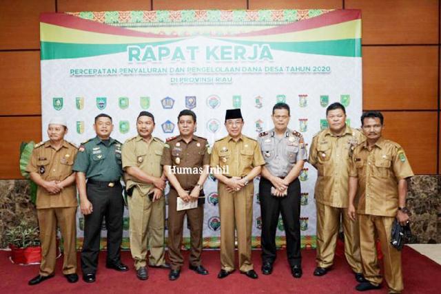 Bupati Inhil Hadiri Raker Percepatan Penyaluran Dan Pengelolaan Dana Desa Tahun 2020 Provinsi Riau