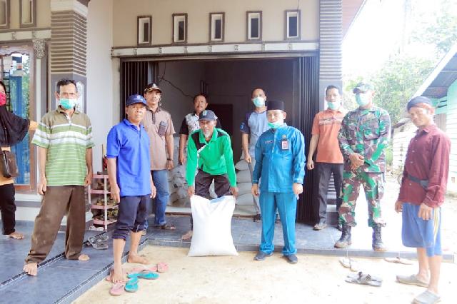 Dinas TPH Rohul Salurkan Benih Padi Bersertifikat Varietas Infari Kelompok Tani Desa Pasir Jaya