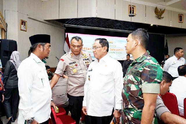 Bupati Inhil Ikuti Rakoor Bersama Panglima TNI dan Kapolri