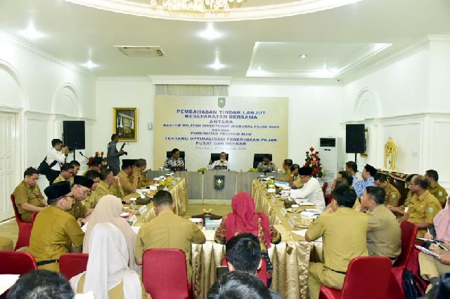 Bupati Bengkalis Hadiri Pembahasan Tindak Lanjut Kesepakatan Bersama dengan DJP Riau