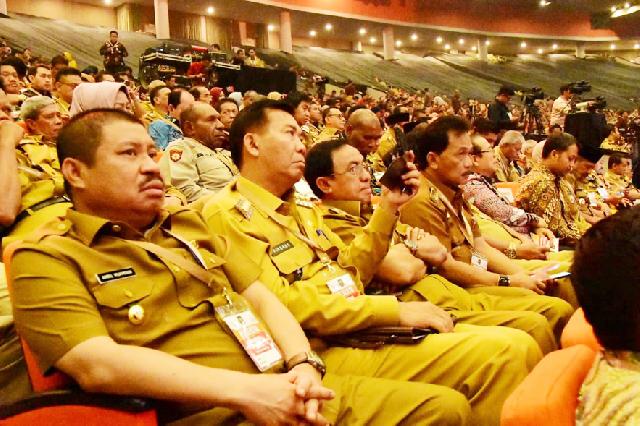 Bupati Amril Ikuti Rakornas Dalam Rangka Menyinergikan 5 Prioritas Pembangunan Nasional