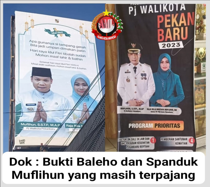 Tidak Lagi Menjabat PJ Walikota Pekanbaru, Masyarakat Minta Segera Turunkan Baleho,Spanduk dan Photo