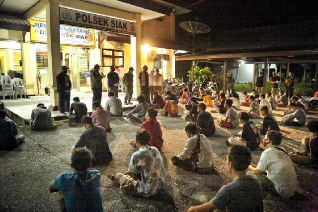 Puluhan Anak-Anak Muda Kecamatan Siak diamankan Polisi