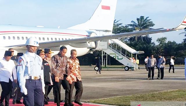 Presiden Jokowi Tiba di Pekanbaru