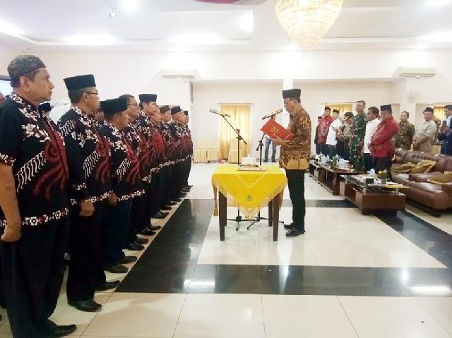 Bupati Suyatno Kukuhkan Aktor Sadar Kerukunan Umat Beragama Bagan Sinembah 2019-2023